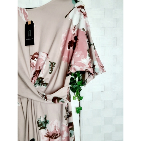Kayla's Armoire Floral Faux-Wrap Assymetric Dress - Picture 8 of 16